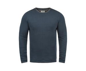 BLEND BHOdin Homme Pull en Maille Fine Pull à col Rond Mélange de Coton Regular Fit, Taille:M, Couleur:Mood Indigo (74648)