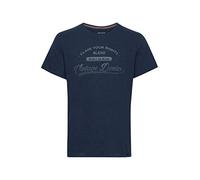 BLEND BHPillo Homme T-shirt à manches courtes imprimé Col rond Mélange coton Regular Fit , Taille:XL, Couleur:Dress Blues (194024)