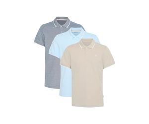Blend BHPolo Lot de 3 polos pour homme avec col polo et boutons 100 % coton Coupe droite, Robe Bluescashmerecrockery (204184), S