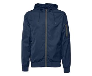 BLEND BHRazy Homme Veste mi-Saison Veste à Capuche avec Poches zippées Cordon de Serrage Regular Fit, Taille:L, Couleur:Mood Indigo (74648)