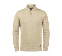 BLEND BHRobin Homme Pull en Maille Fine Troyer Pull avec col Troyer Poignets côtelés Mélange de Coton Regular Fit, Taille:2XL, Couleur:Sand Mix (70810)