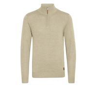 BLEND BHRobin Homme Pull en Maille Fine Troyer Pull avec col Troyer Poignets côtelés Mélange de Coton Regular Fit, Taille:XL, Couleur:Sand Mix (70810)