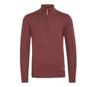 BLEND BHRobin Homme Pull en Maille Fine Troyer Pull avec col Troyer Poignets côtelés Mélange de Coton Regular Fit, Taille:L, Couleur:Andorra Red (73811)