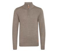 BLEND BHRobin Homme Pull en Maille Fine Troyer Pull avec col Troyer Poignets côtelés Mélange de Coton Regular Fit, Taille:3XL, Couleur:Zink Mix (70815)
