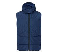 Blend BHVest Gilet matelassé pour homme avec capuche, cordon de serrage, col montant, coupe droite, Robe bleue (194024)., L