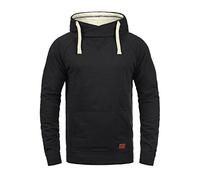 BLEND BLENDBHSales Homme Pull à Capuche Hoodie Cordon de Serrage Poche Kangourou Poignets côtelés Détails du Label Mélange de Coton Regular Fit, Taille:L, Couleur:Black (70155)