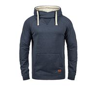 BLEND BLENDBHSales Homme Pull à Capuche Hoodie Cordon de Serrage Poche Kangourou Poignets côtelés Détails du Label Mélange de Coton Regular Fit, Taille:XL, Couleur:Navy (70230)