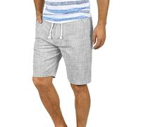 BLEND Bones Short en Lin Bermuda Pantalon Court pour Hommes 100% Coton Coupe Régulaire, Taille:3XL, Couleur:Granite (70147)
