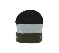 BLEND Bonnet 'Earl' gris / vert / noir, Taille 55-60