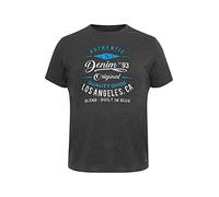Blend BT Doppler T-shirt pour homme Big & Tall avec imprimé - Grandes tailles jusqu'à 6XL - 100 % coton, Charcoal Mix (200278)., 5XL