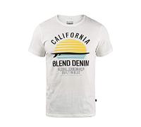 BLEND Califo T-Shirt À Manches Courtes Imprimé Chemise pour Homme avec Encolure Rond avec Imprimé, Taille:XL, Couleur:Offwhite (70005)
