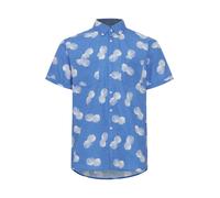 BLEND Chemise azur / blanc, Taille XXL