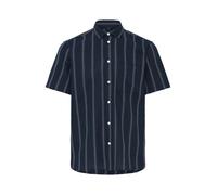 BLEND Chemise 'BHADAN' bleu foncé / blanc, Taille L