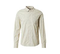BLEND Chemise 'BHAGGE' crème / bleu foncé, Taille XXXL