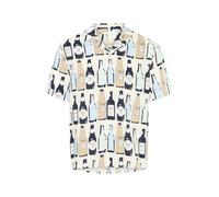 BLEND Chemise 'BHANVAR' crème / vert pastel / noir, Taille S