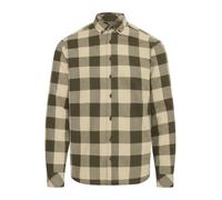 BLEND Chemise 'BHBUSTER' crème / vert foncé, Taille XXXL