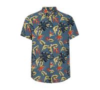 BLEND Chemise bleu marine / jaune / orange / blanc, Taille L