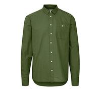 Blend Chemise décontractée en Lin pour Homme Col Montant Poches Poitrine Coupe Droite Chemise en Lin de qualité supérieure, Cypress (180322), L