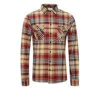 BLEND Chemise jaune / rouge / noir / blanc, Taille S