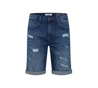 BLEND Deniz Short en Jean Pantalon Court Denim pour Homme Extensible Coupe Régulaire, Taille:L, Couleur:Denim Darkblue (76207)