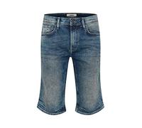 BLEND Denon Short en Jean Pantalon Court Denim pour Homme Extensible Coupe Régulaire, Taille:L, Couleur:Denim middleblue (76201)