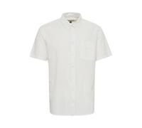 Blend He Soutien-gorge à manches courtes pour homme - Col boutonné - 70 % coton, 30 % lin - Coupe droite, Blanc neige (110602), M