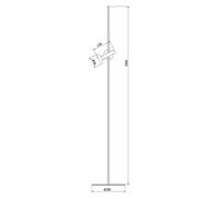 BLEND Lampadaire Blanc/Laiton