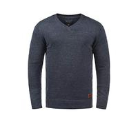 BLEND Lasse Pull Sweat Homme avec Col-V Moucheté, Taille:XXL, Couleur:Ensign Blue (70260)