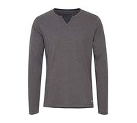 BLEND Leonas T-Shirt À Manches Longues pour Homme avec Encolure Rond, Taille:S, Couleur:Pewter Mix (70817)