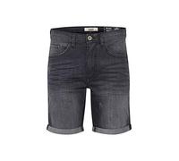 BLEND Luke Short en Jean Pantalon Court Denim pour Homme Extensible Coupe Slim, Taille:L, Couleur:Denim Dark Grey (76209)