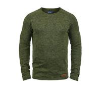 BLEND BHDan Pull en Maille Fine Pull à col Rond Mélange de Coton Patch de Label Regular Fit, Taille:2XL, Couleur:Burnt Olive (77011)