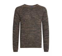 BLEND Pull-over 'Dan' bleu foncé / marron, Taille XXXL