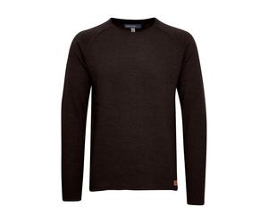 BLEND Pull-over 'John' marron / noir, Taille XXL