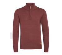 BLEND Pull-over 'Robin' marron / gris argenté / bordeaux, Taille M