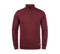 BLEND Pull-over 'Robin' marron / gris argenté / bordeaux, Taille XXL