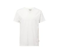 Blend BHAshton T-shirt pour homme avec col en V et boutons, 100 % coton, coupe droite, Blanc neige (110602), 3XL