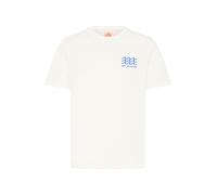 BLEND T-Shirt 'BHSun Island' bleu / orange / blanc, Taille M