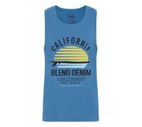 BLEND T-Shirt 'Cali' azur / jaune / noir, Taille XXL