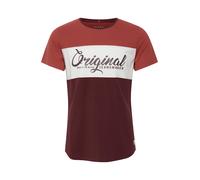 BLEND T-Shirt 'MALTE' rouge / lie de vin / noir / blanc, Taille S