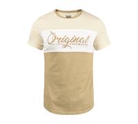 BLEND T-Shirt 'NERO' beige chiné / blanc, Taille XXL