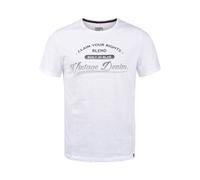 BLEND T-Shirt 'PILO' gris foncé / blanc, Taille XXL