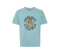 BLEND T-Shirt 'Tee' turquoise / marron, Taille M