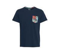 BLEND T-Shirt 'Trop' bleu nuit / rouille / jade, Taille S