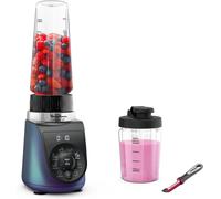 Blend Up,Mini Blender Puissant,1 000 W,8 Programmes Automatiques,Glace Pilée,Couteau Économe Yy5608fg,Noir Et Transparent