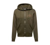 BLEND Veste de survêtement brocart / jaune clair / vert foncé / orange, Taille XXL