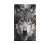 Blended Majestic Wolf Street Building Plaque murale vierge pour interrupteur décoratif 1 gang pour cuisine, salle de bain, taille 11,4 x 7 cm