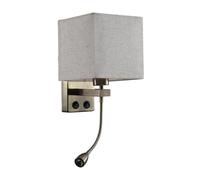 blendend Applique 3 W 4 000 K 1 x E27 double allumage cuir beige 285 lm 38 x 17 x 20 cm - Idéale pour éclairage décoratif et fonctionnel dans n'importe quel espace.