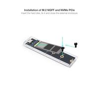 Blendend Boîtier Externe M.2 NGFF/NVMe USB 3.1 Gen 2 USB-C RVB, idéal pour Le Stockage et Le Transfert Rapide de données.