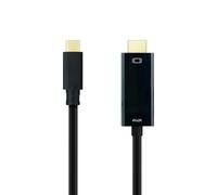 Blendend Câble convertisseur USB-C mâle vers HDMI mâle, compatible avec résolution 4K à 30 Hz, longueur de 1,8 m, idéal pour connecter des appareils USB-C à des écrans HDMI.