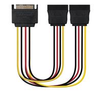 Blendend Câble d'alimentation SATA 20 cm avec connecteur SATA/M et 2 x SATA/H, idéal pour connecter des périphériques de stockage.